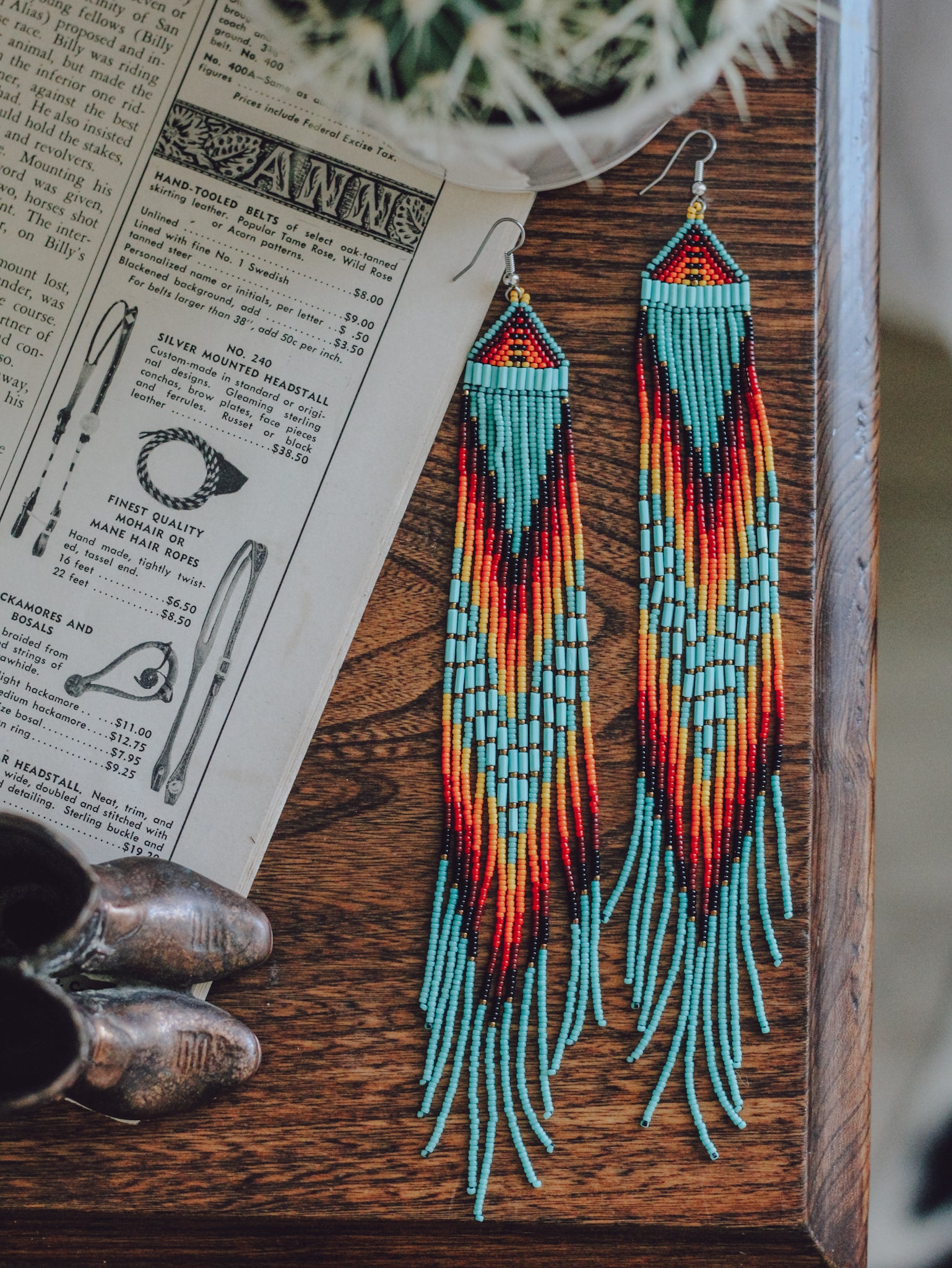 Mustang • Beadwork Drop Earrings