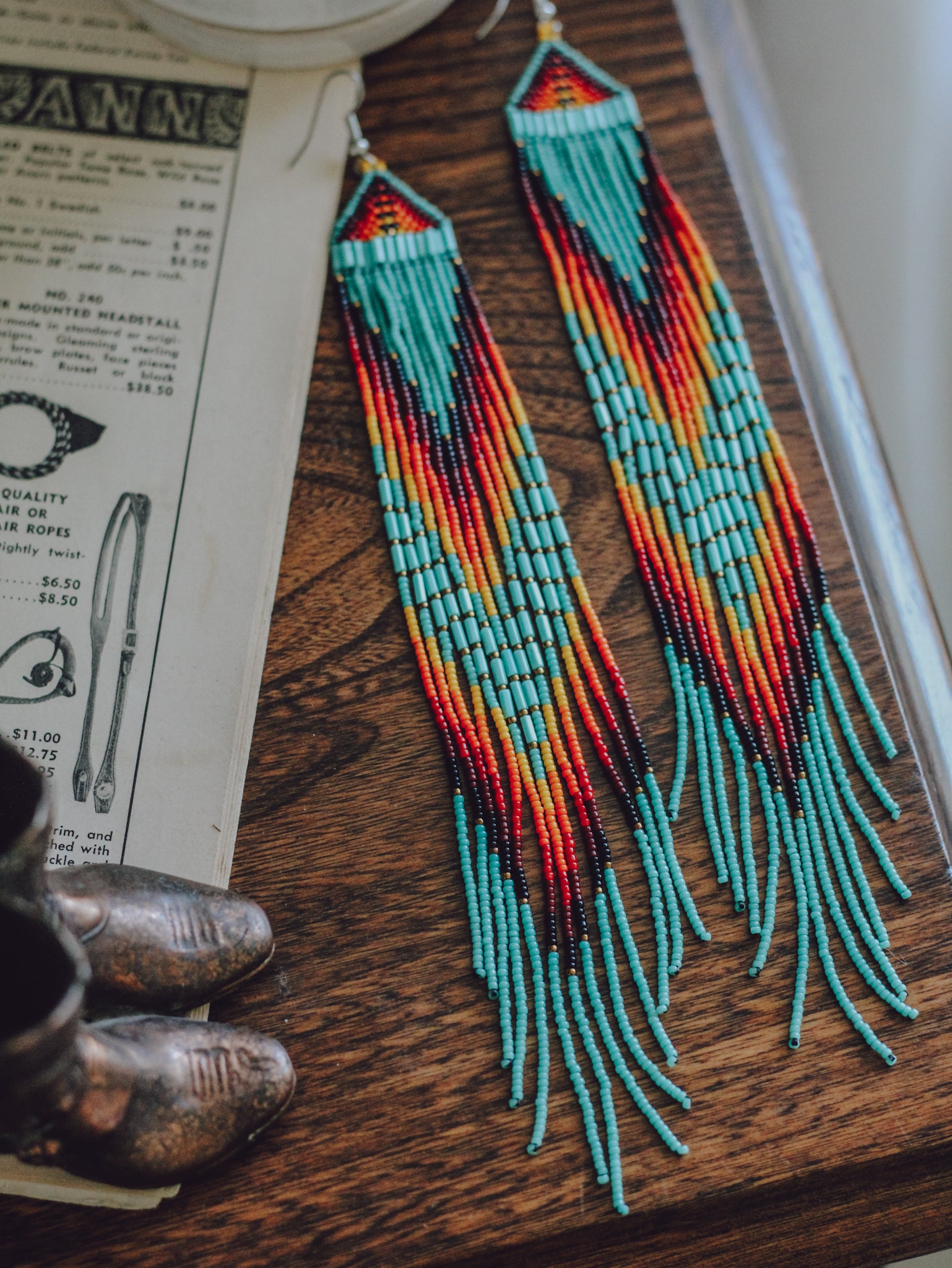 Mustang • Beadwork Drop Earrings