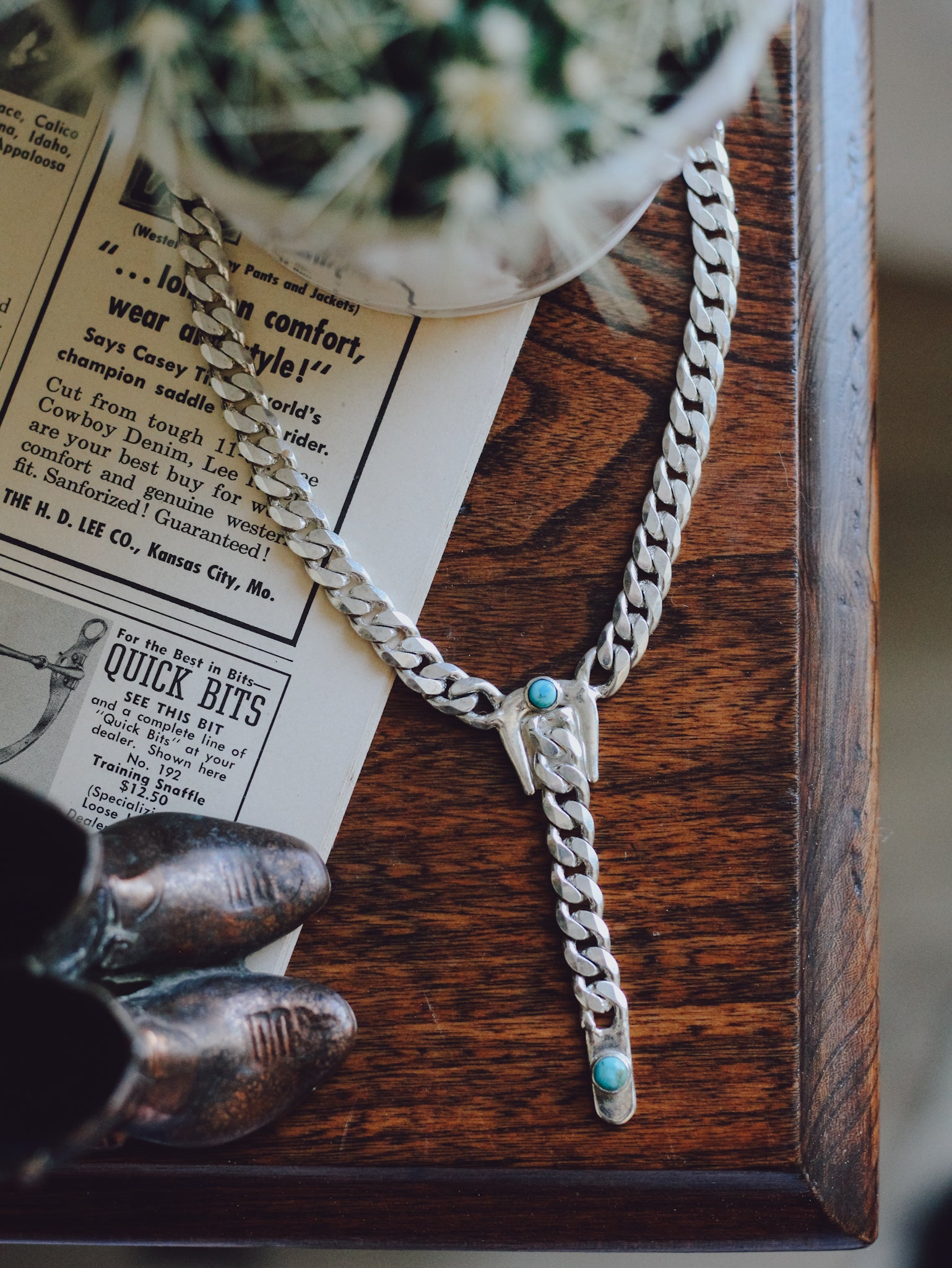 Carlsbad • Silver & Turquoise Lariat Chain