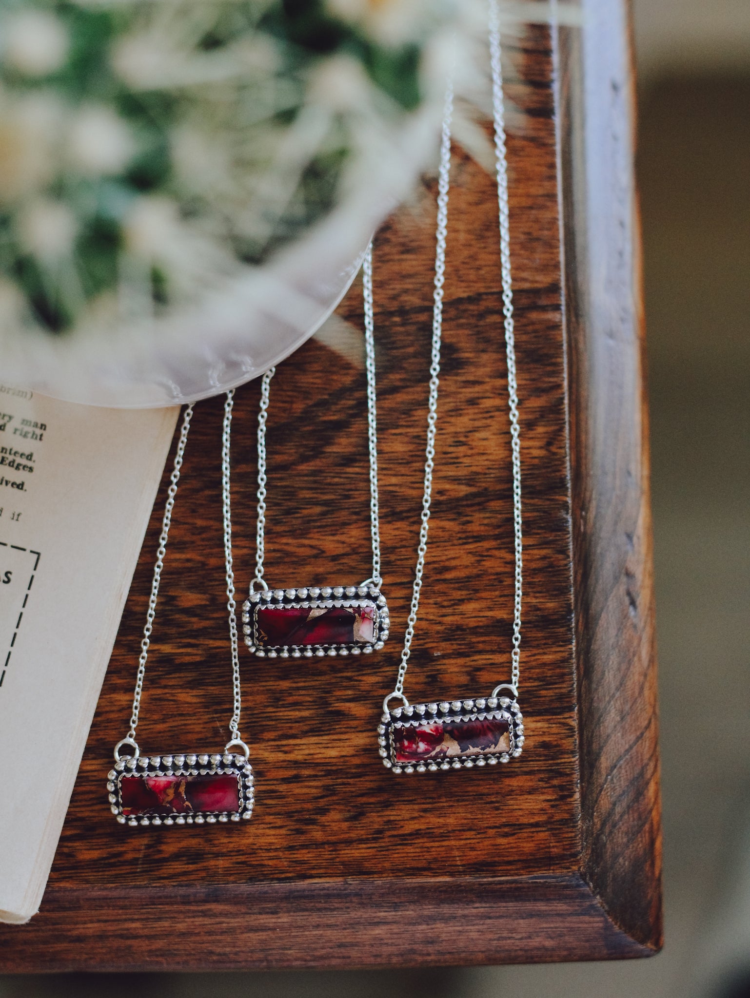 Tanya • Dahlia Rose Bar Necklace