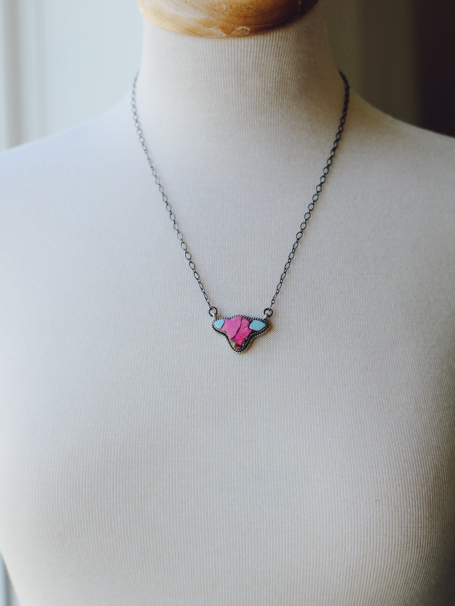 Charlene • Cotton Candy Cow Bar Necklace