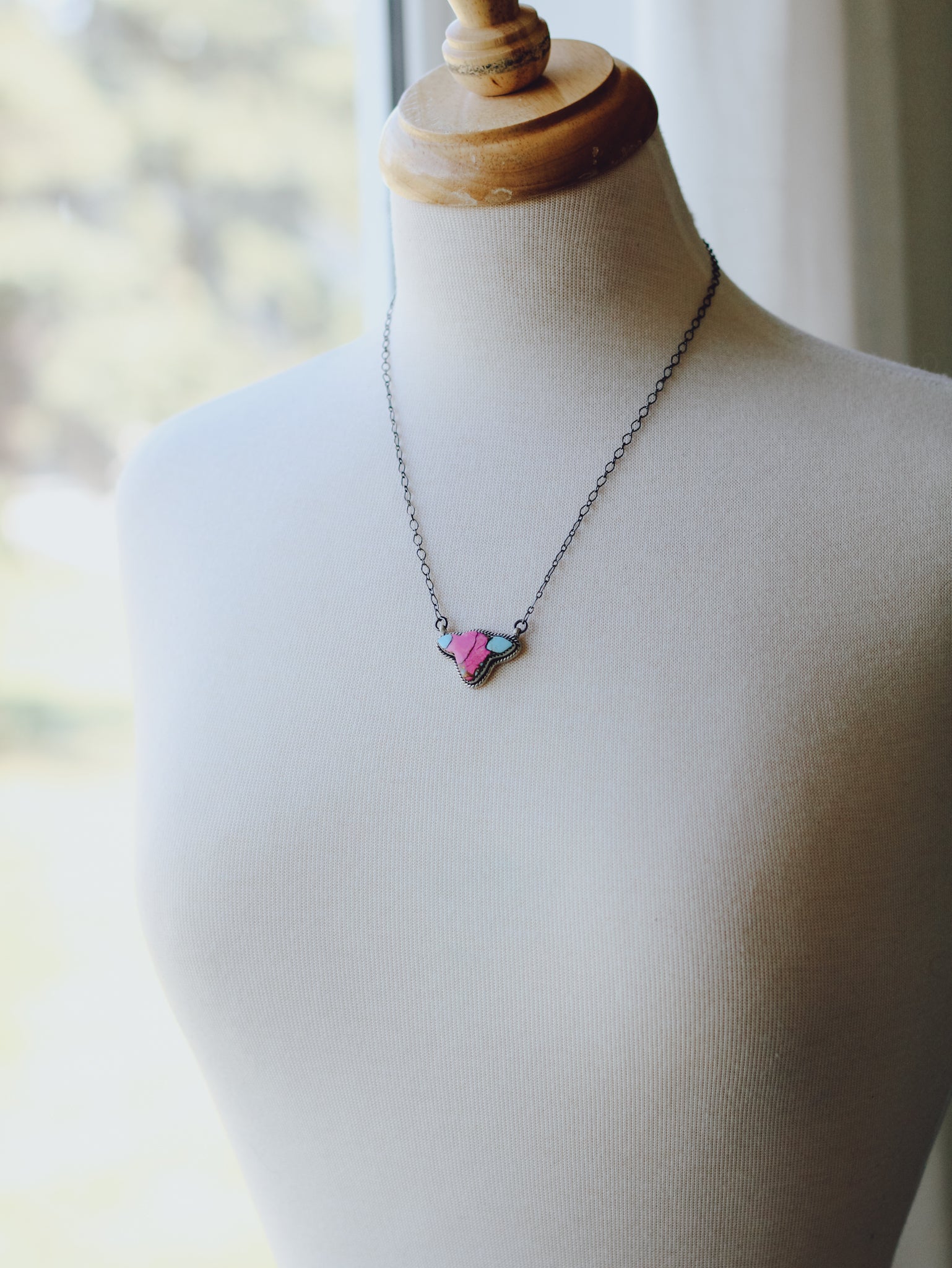 Charlene • Cotton Candy Cow Bar Necklace