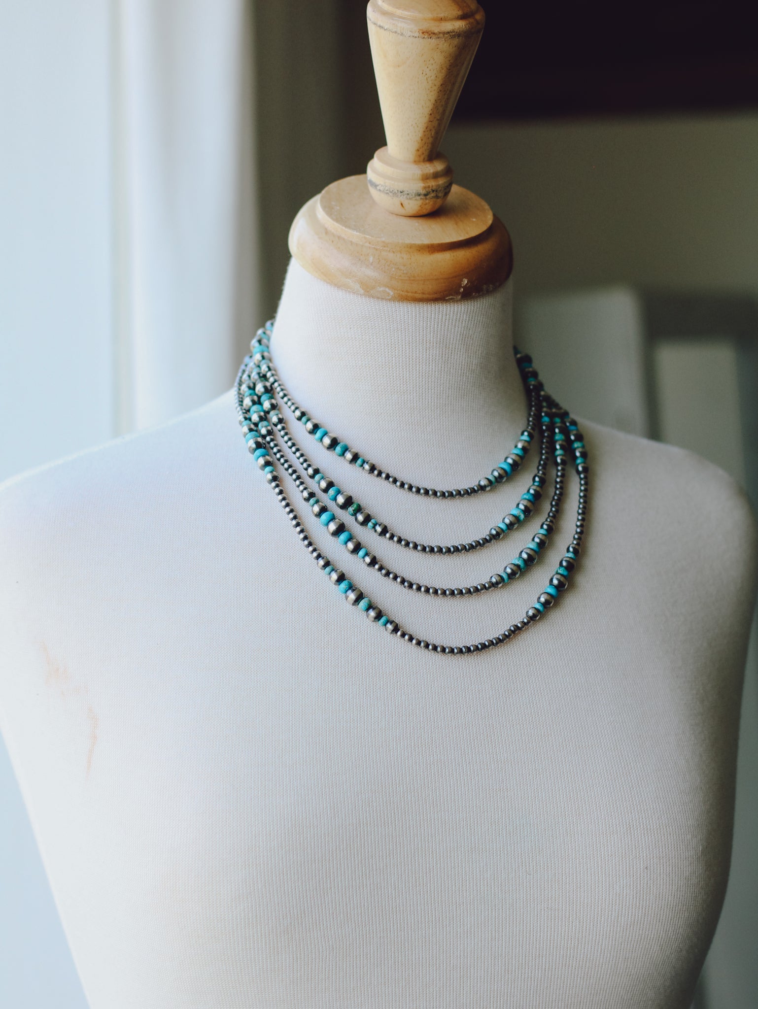 Pearls • Graduated with Turquoise