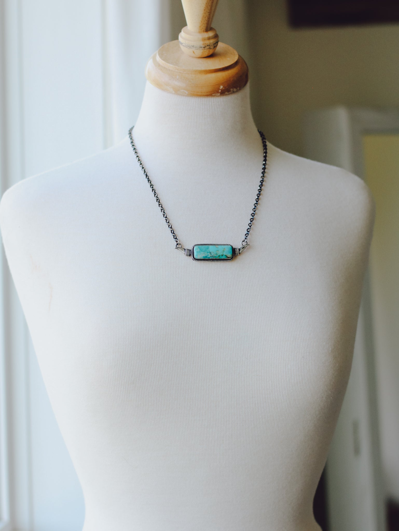 Longhorn • Turquoise Bar Necklace
