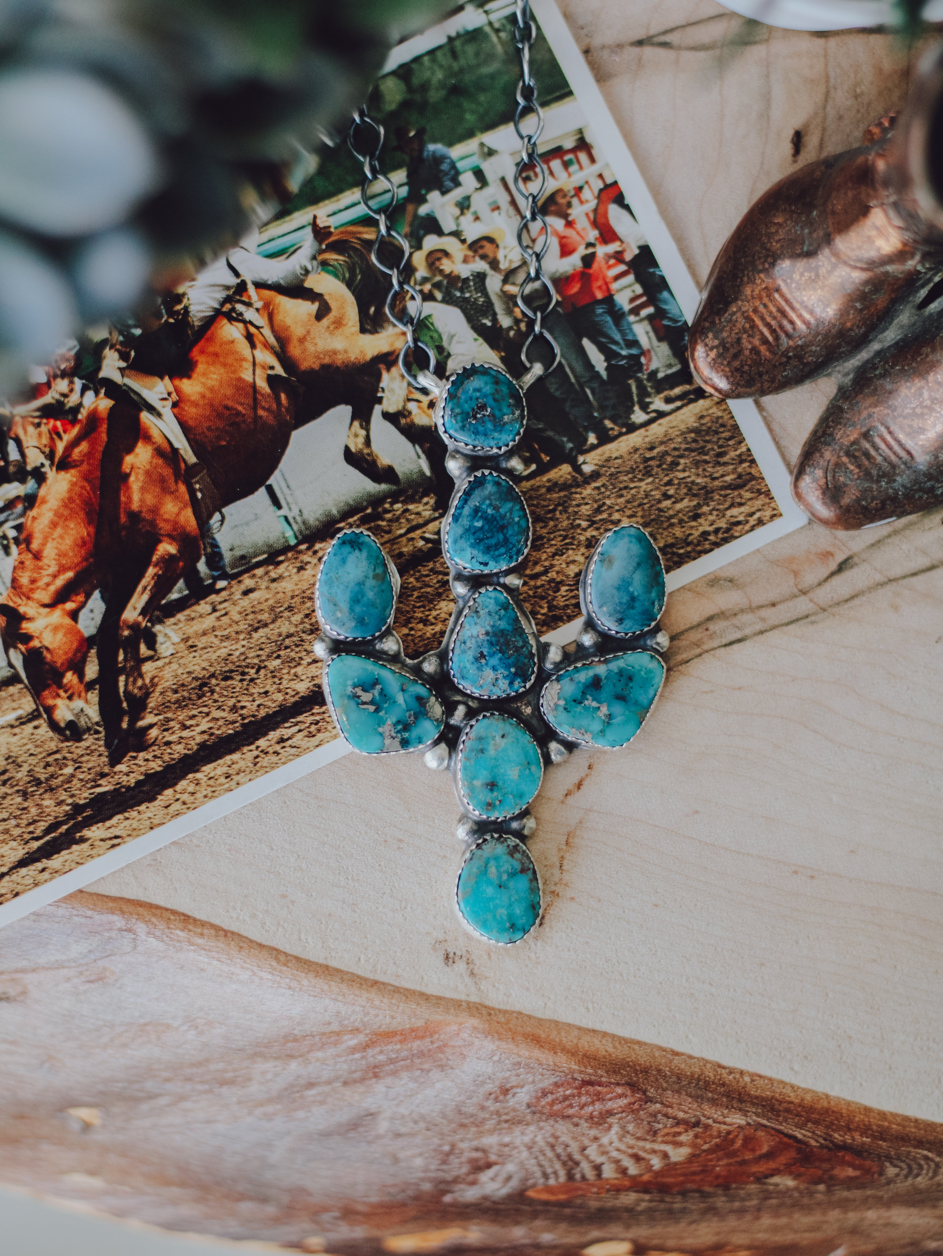Nico • Turquoise Saguaro Necklace