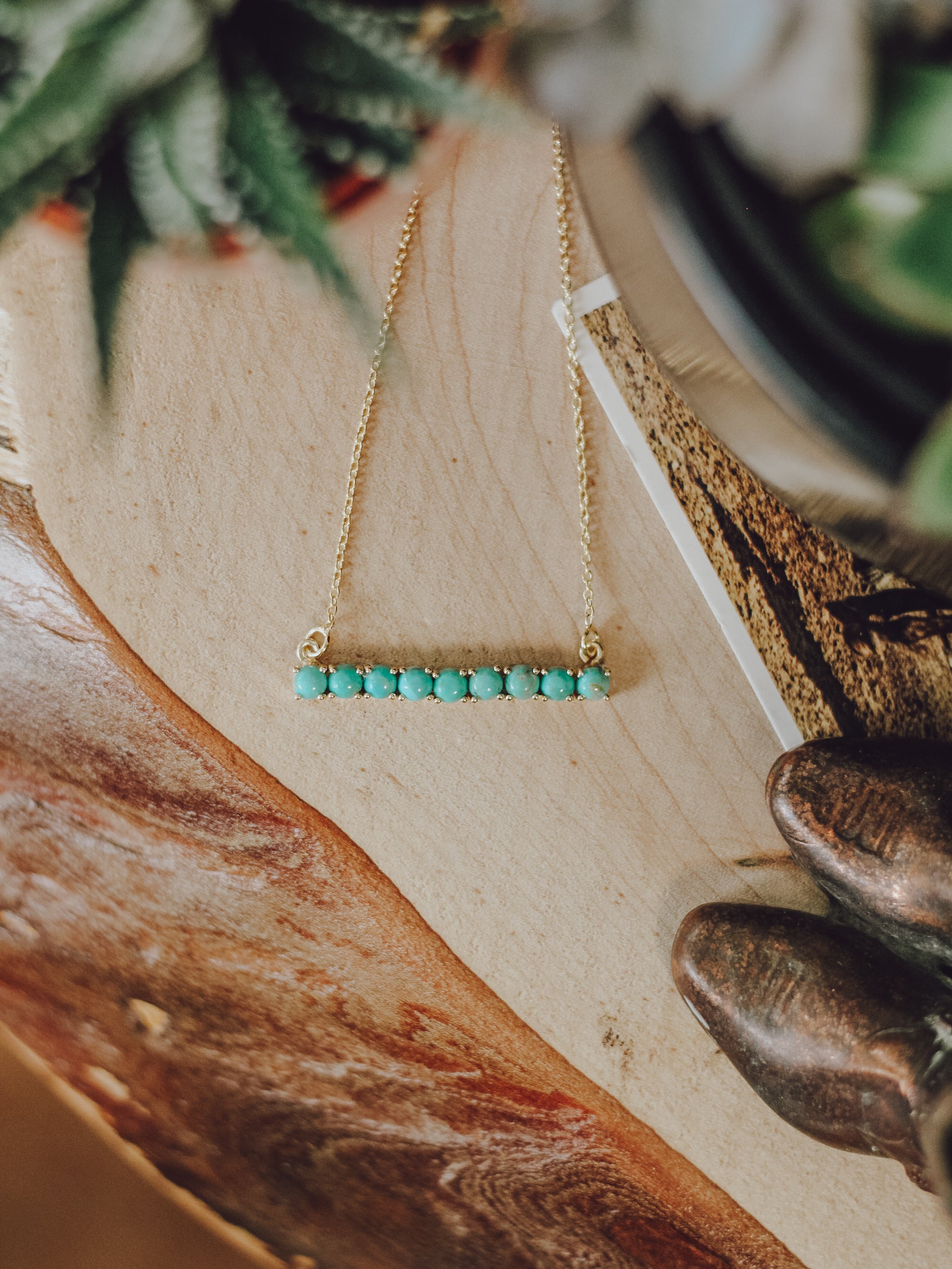 Cameron • Kingman Turquoise Bar Necklace