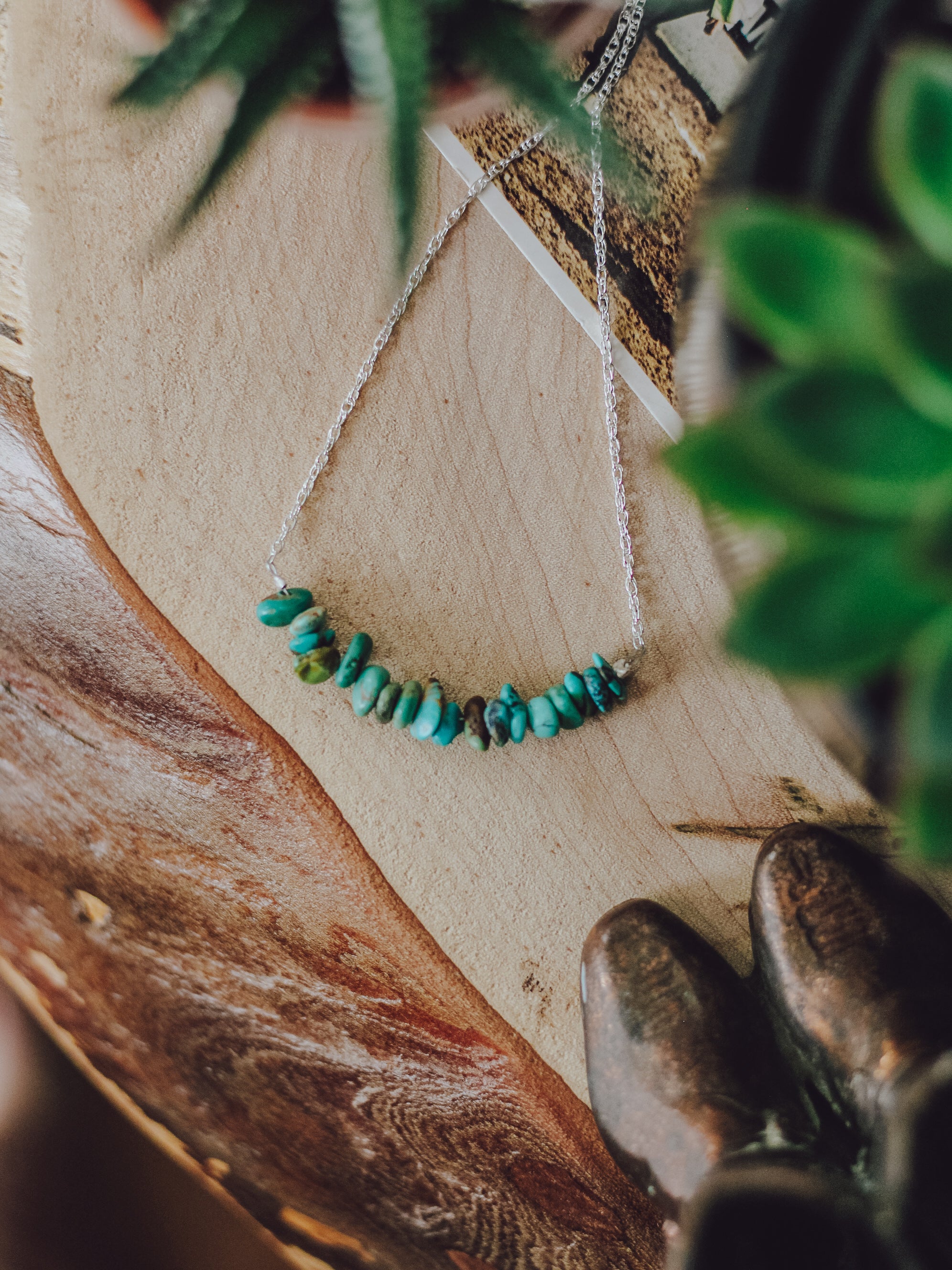 Taos • Turquoise Nugget Bar Necklace